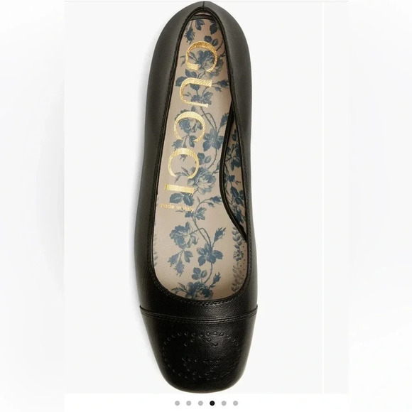 Gucci Hills Black Ballet Designer Flats, Interlocking G logo, size 9, pre-owned - Picture 2 of 10